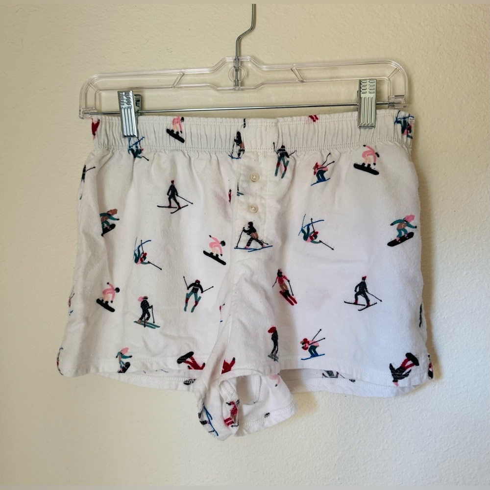 Colsie White Ski Print Boxer Shorts | Small